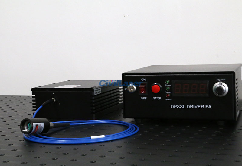 laser and fiber optics fiber coupled laser
